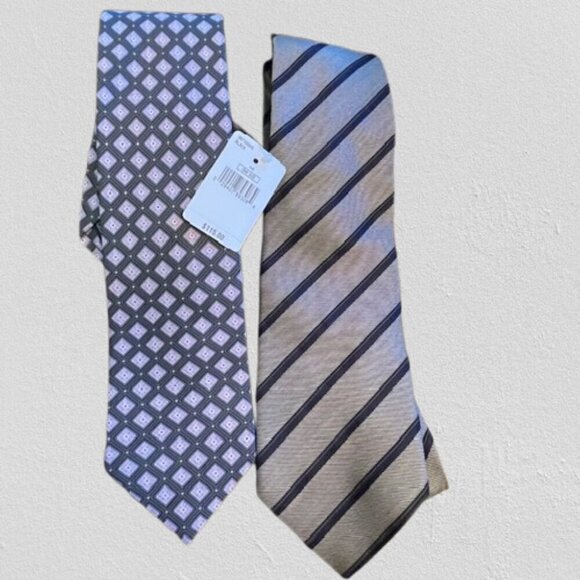 Ike Behar & Joseph Abboud NWT 100% Silk NEW Neck Ties Geometric & Striped - Picture 1 of 7